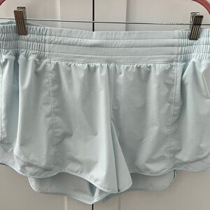 Lululemon Athletica Hotty Hot Icy Light Blue Women’s Athletic Shorts Size 14